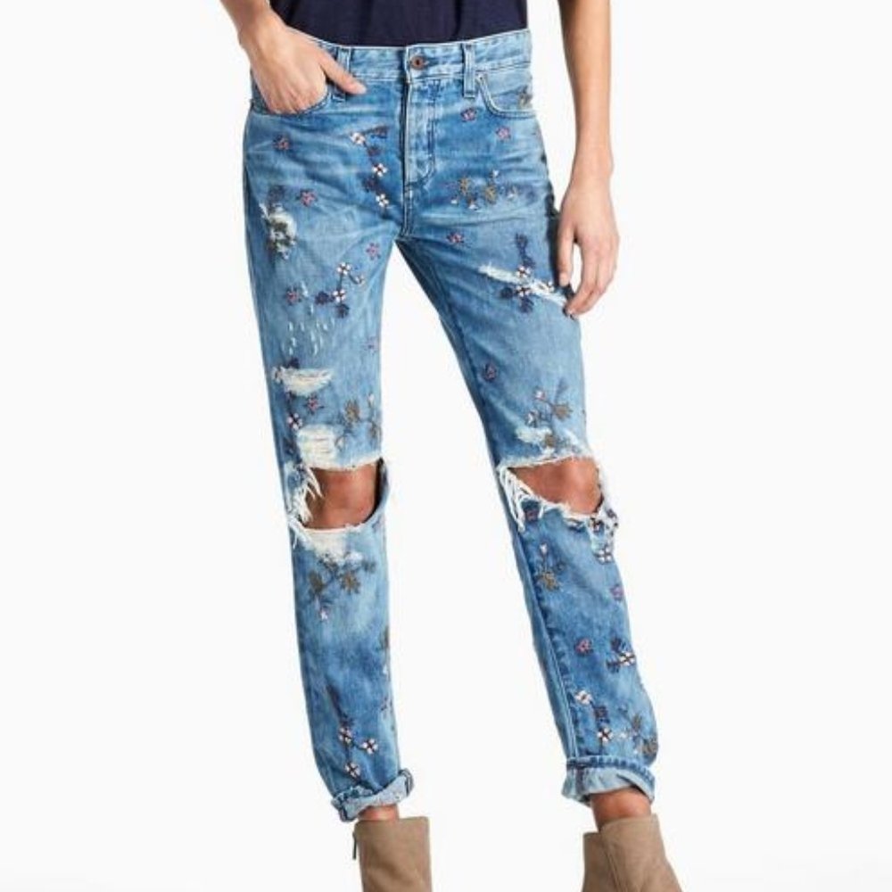 Lucky Brand Button Fly Sienna Slim Boyfriend Jeans